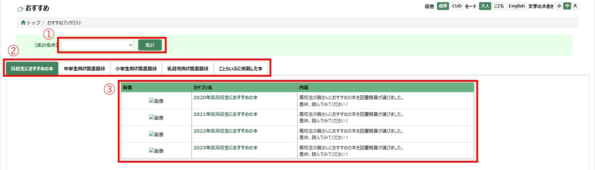 おすすめブックリスト おすすめブックリスト